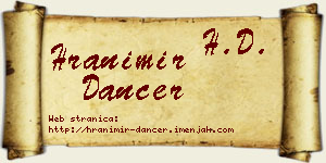 Hranimir Dancer vizit kartica